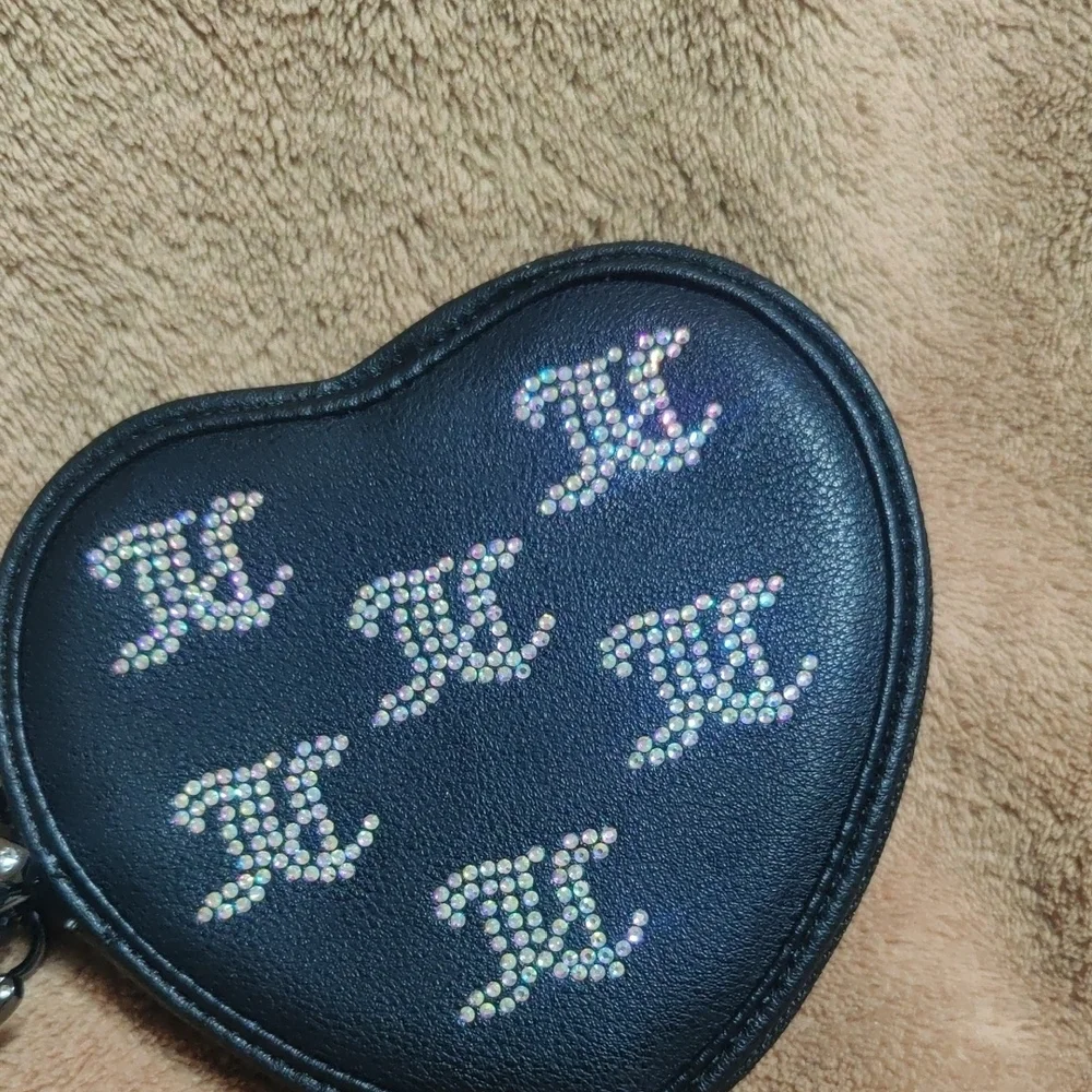 Juicy Couture Black Heart Key Holder – Sparkling Accents – Y2K Charm